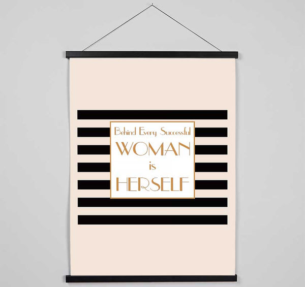 Behind Every Successful Woman Hanging Poster - Wallart-Direct UK