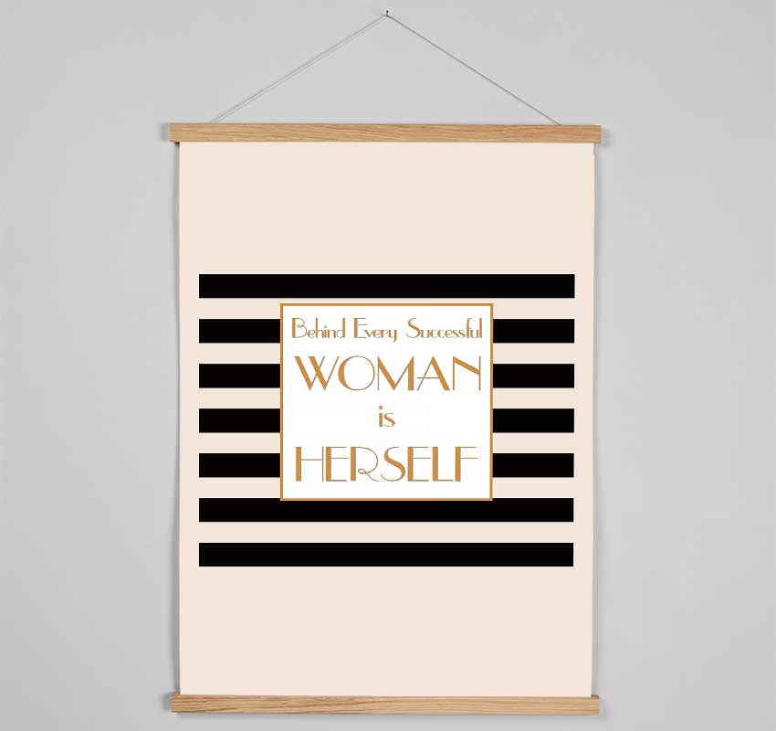 Behind Every Successful Woman Hanging Poster - Wallart-Direct UK