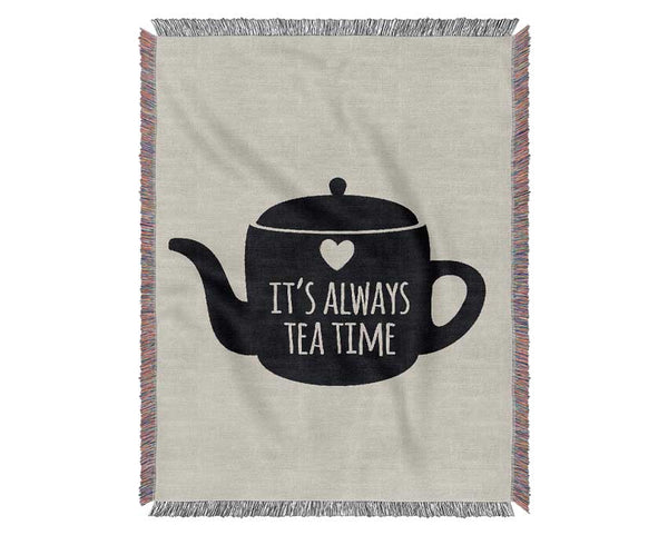 It's Always Teatime Woven Blanket