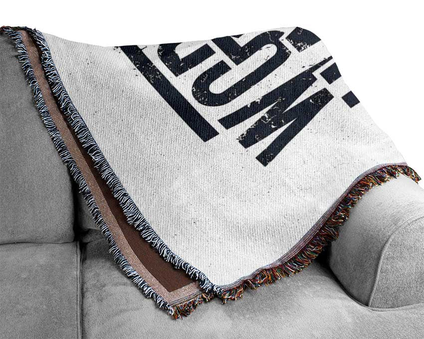 Work Hard Stay Humble Purple Woven Blanket