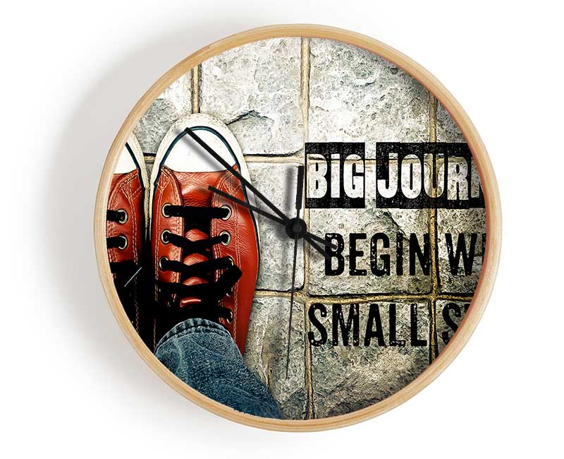 Big Journeys Begin Clock - Wallart-Direct UK