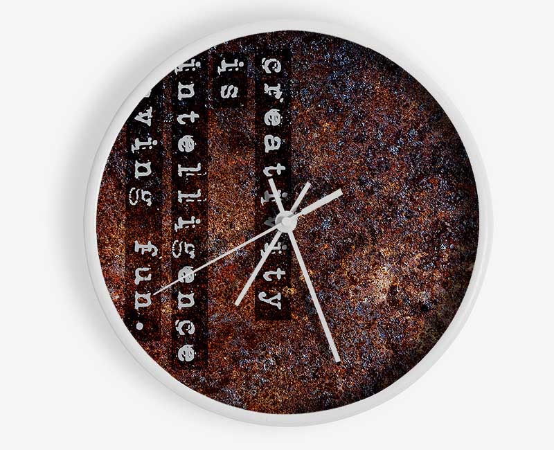 Creativity Is Intelligence Clock - Wallart-Direct UK