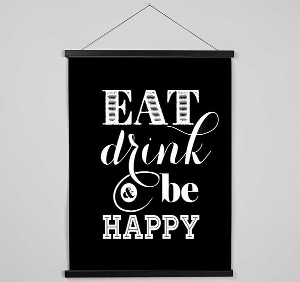 Eat Drink And Be Happy Hanging Poster - Wallart-Direct UK