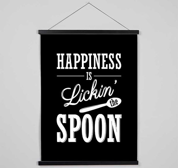 Happiness Is Lickin The Spoon Hanging Poster - Wallart-Direct UK