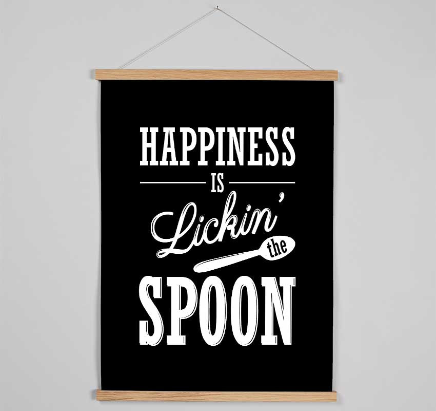 Happiness Is Lickin The Spoon Hanging Poster - Wallart-Direct UK