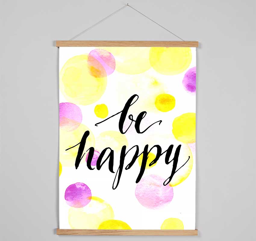 Be Happy 2 Hanging Poster - Wallart-Direct UK