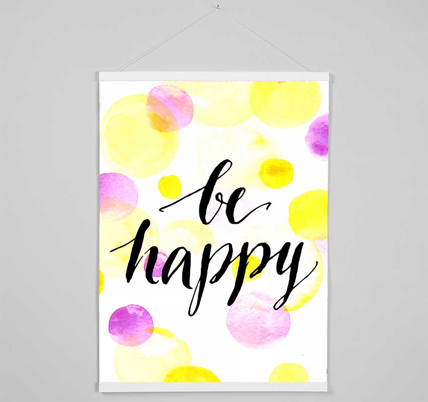 Be Happy 2 Hanging Poster - Wallart-Direct UK