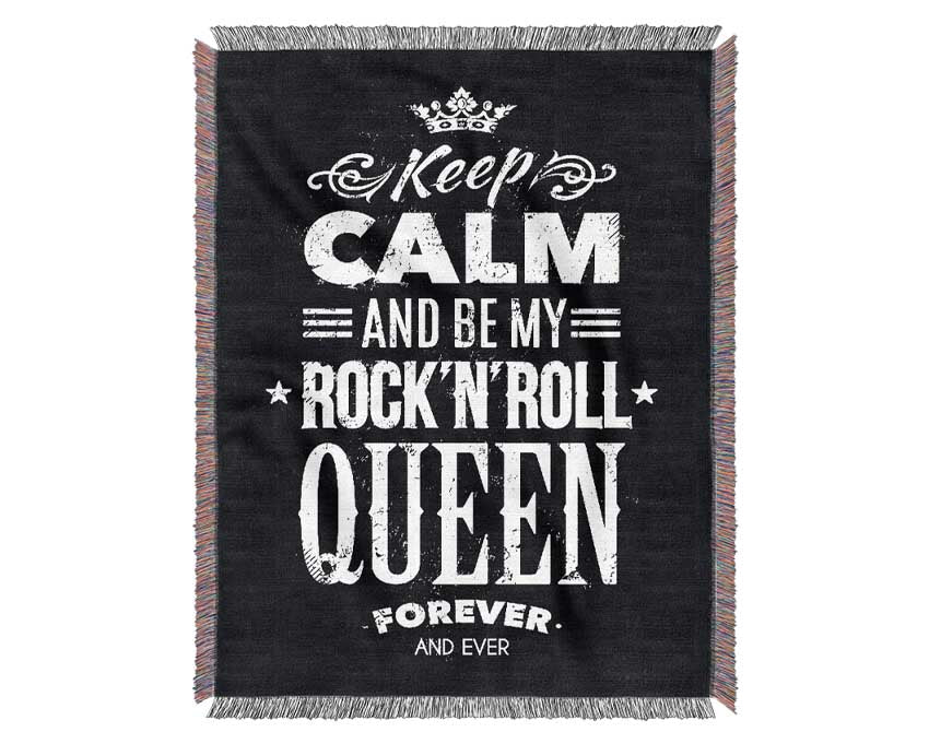 Rock And Roll Queen Woven Blanket