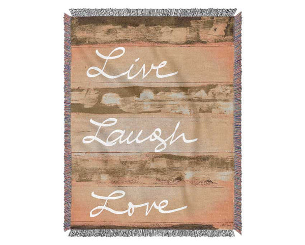 Live Laugh Love 3 Woven Blanket