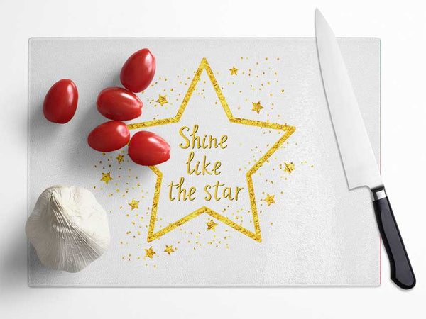 Shine Like A Star Glass Chopping Board