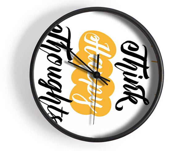 Think Happy Thoughts Clock - Wallart-Direct UK