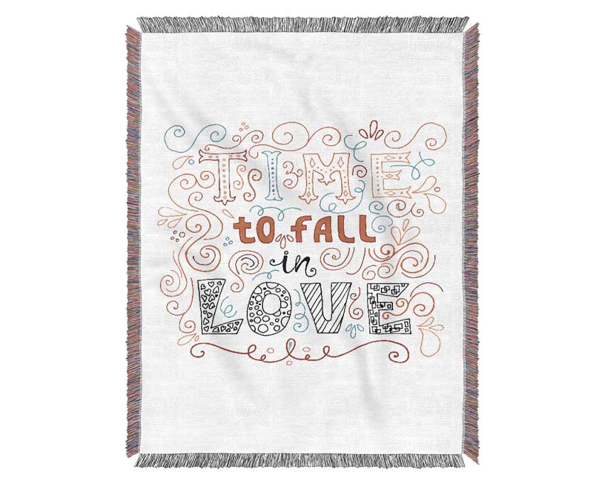 Time To Fall In Love Woven Blanket