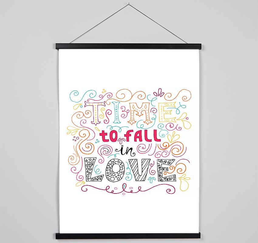 Time To Fall In Love Hanging Poster - Wallart-Direct UK