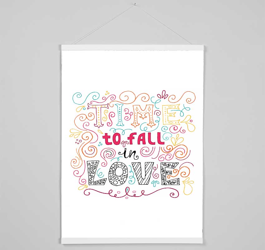 Time To Fall In Love Hanging Poster - Wallart-Direct UK