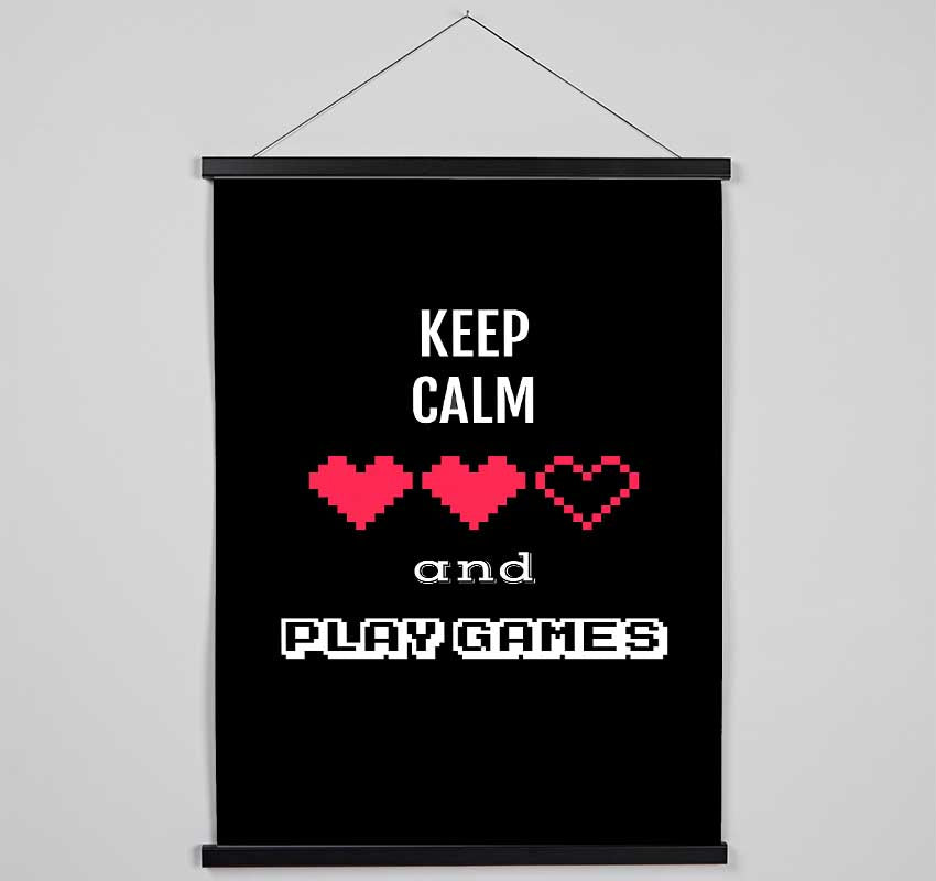 Keep Calm And Play Games Hanging Poster - Wallart-Direct UK