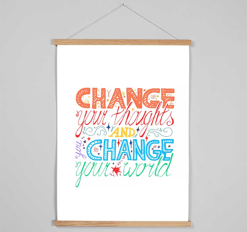 Change Your Thoughts 3 Hanging Poster - Wallart-Direct UK