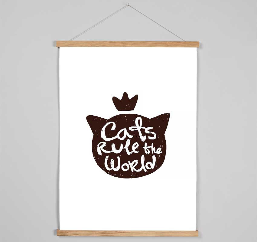 Cats Rule The World Hanging Poster - Wallart-Direct UK