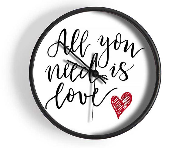 All You Need Is Love 3 Clock - Wallart-Direct UK