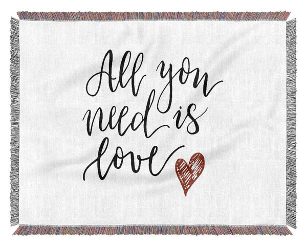 All You Need Is Love 3 Woven Blanket