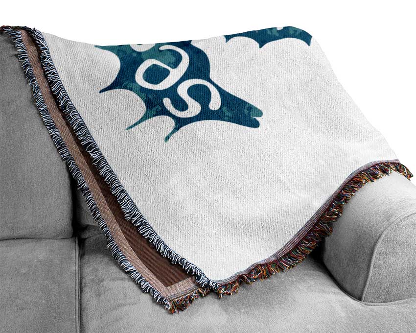 Sea I Love You Woven Blanket