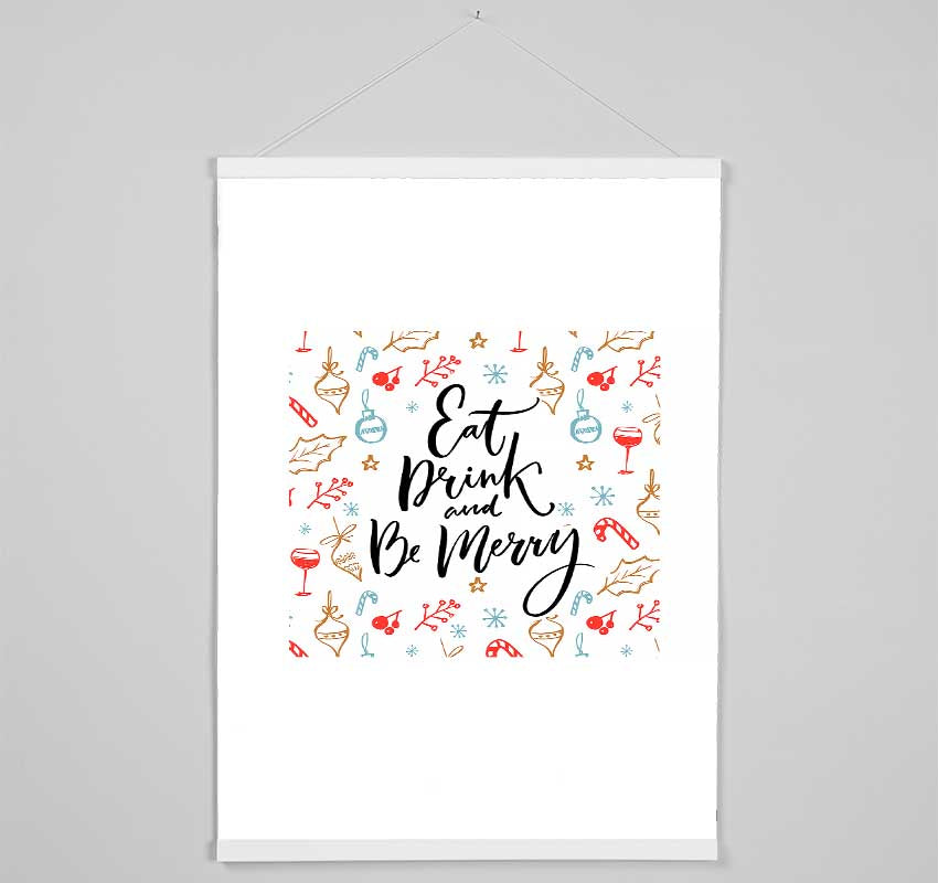 Eat Drink And Be Merry Hanging Poster - Wallart-Direct UK