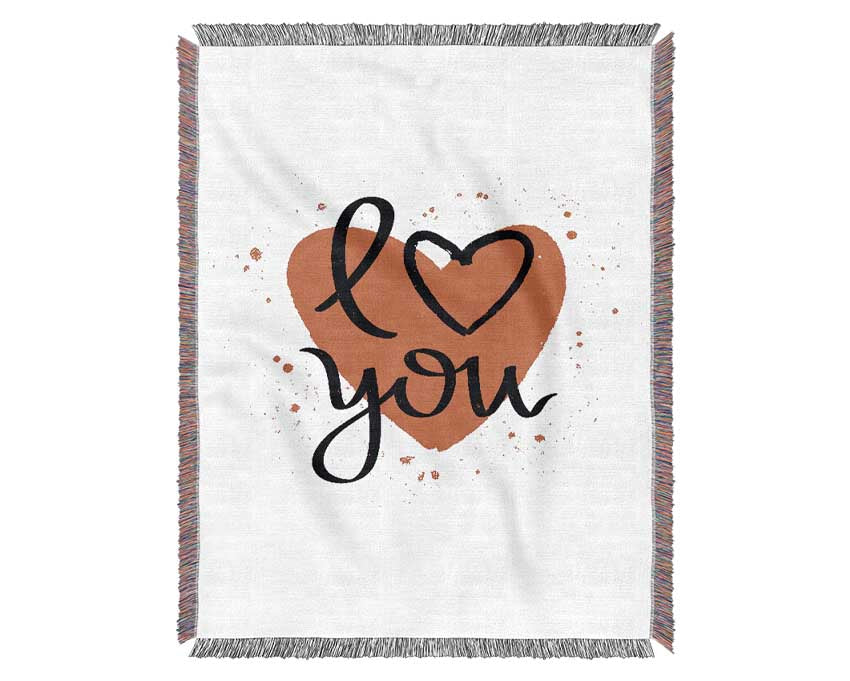 Love You 3 Woven Blanket