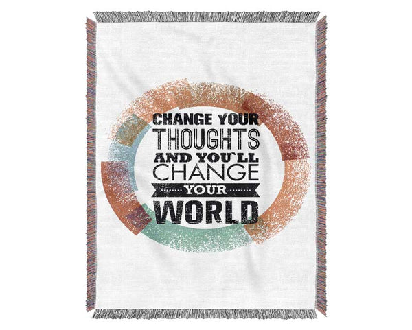 Change Your Thoughts 2 Woven Blanket