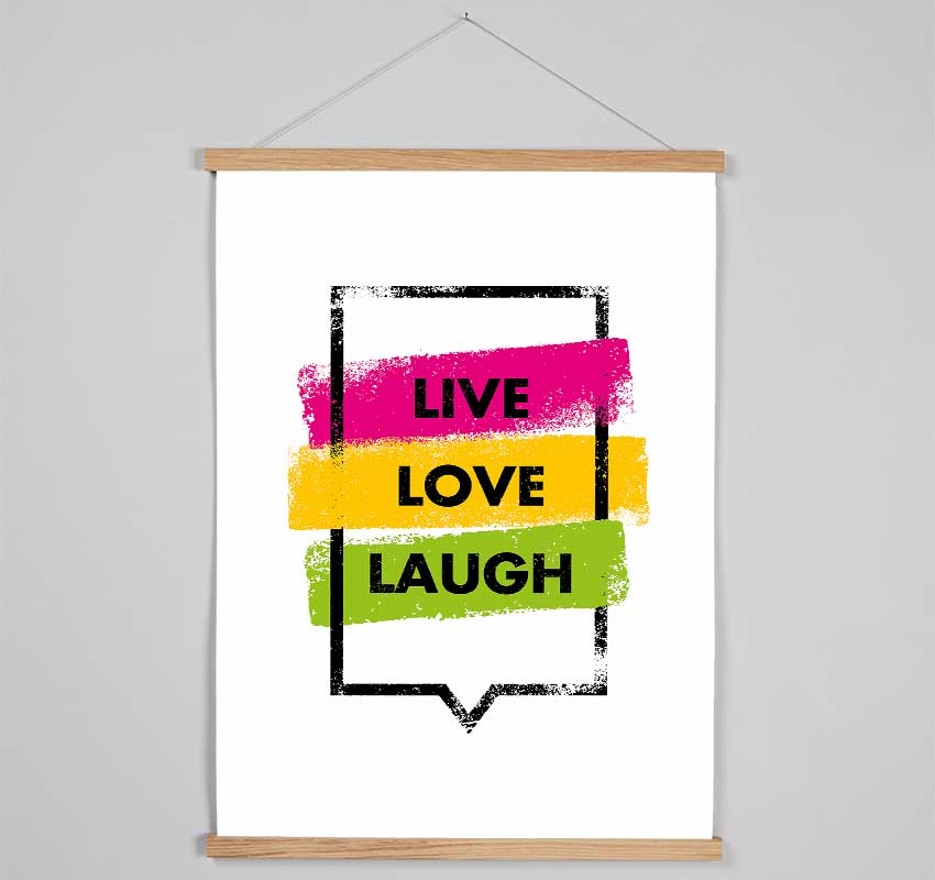 Live Love Laugh 3 Hanging Poster - Wallart-Direct UK