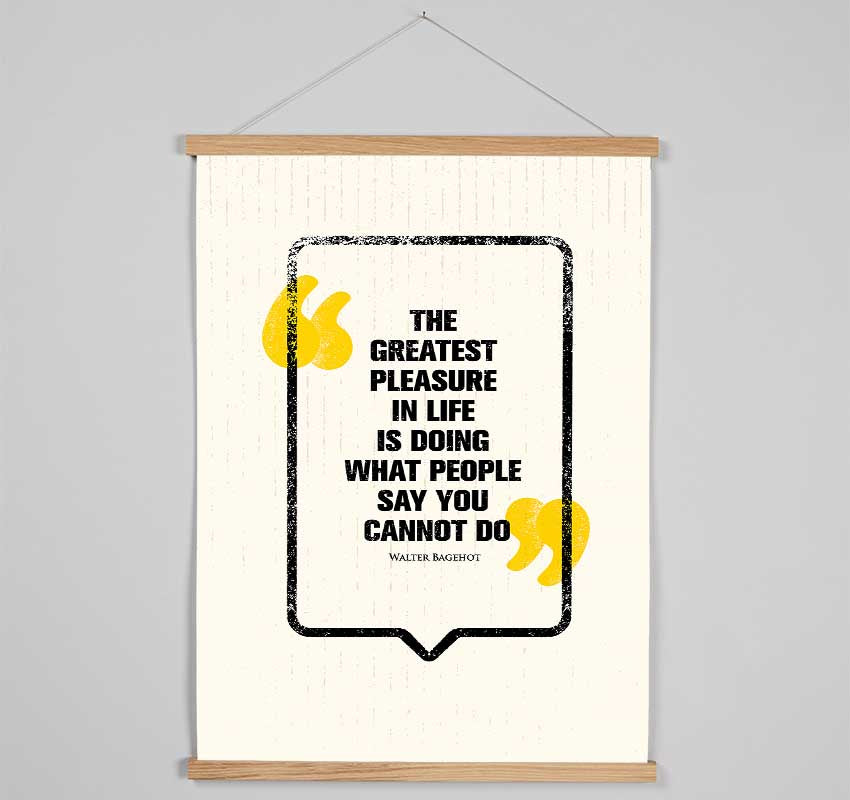 The Greatest Pleasure In Life 4 Hanging Poster - Wallart-Direct UK