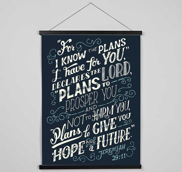 For I Know The Plans I Have For You Hanging Poster - Wallart-Direct UK