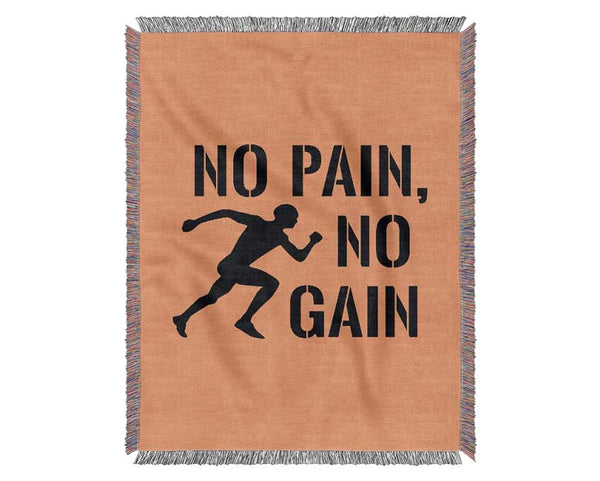 No Pain No Gain 3 Woven Blanket