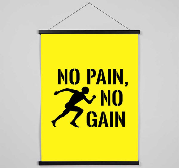 No Pain No Gain 3 Hanging Poster - Wallart-Direct UK