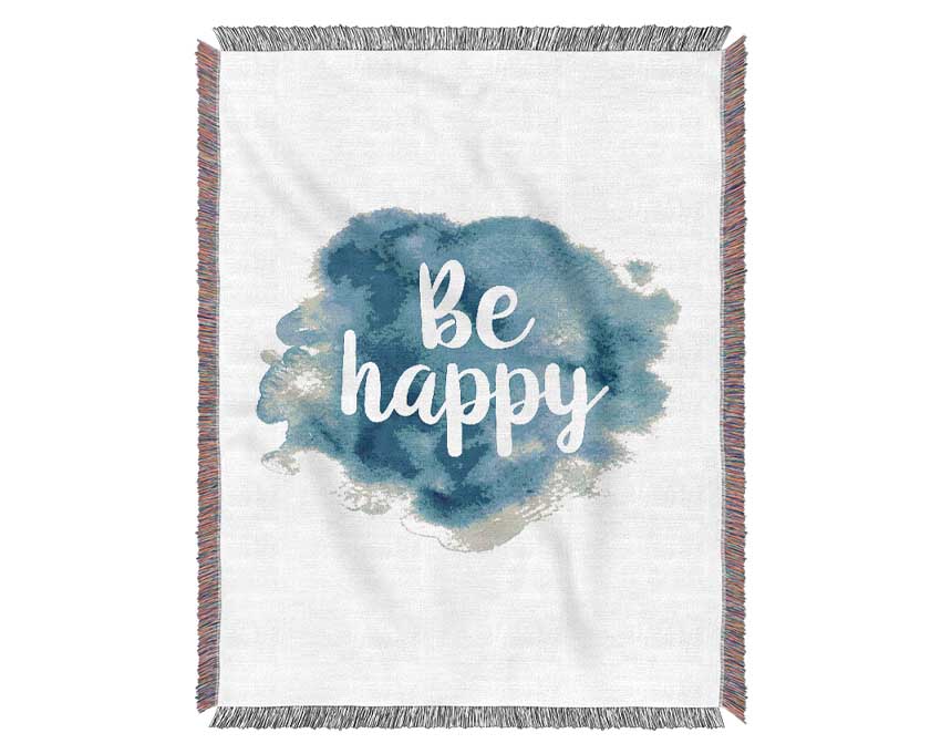 Be Happy 3 Woven Blanket