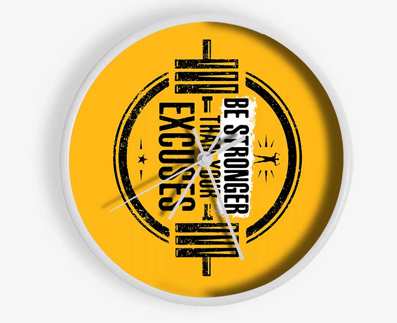 Be Stronger Than Your Excuses 1 Clock - Wallart-Direct UK