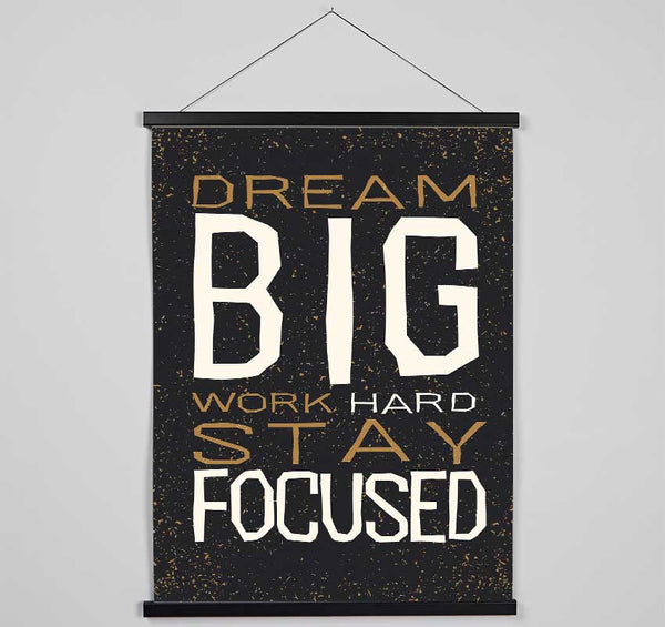 Dream Big Work Hard Hanging Poster - Wallart-Direct UK