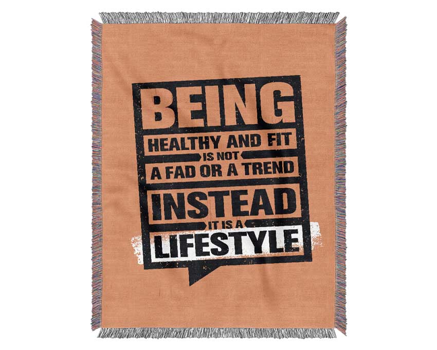 Being Healthy And Fit Woven Blanket