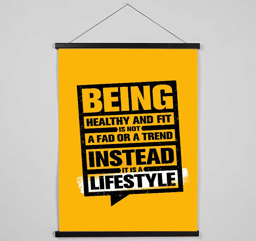 Being Healthy And Fit Hanging Poster - Wallart-Direct UK