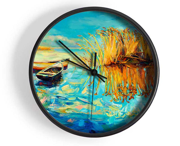 Twin Sailboat Reflections Clock - Wallart-Direct UK