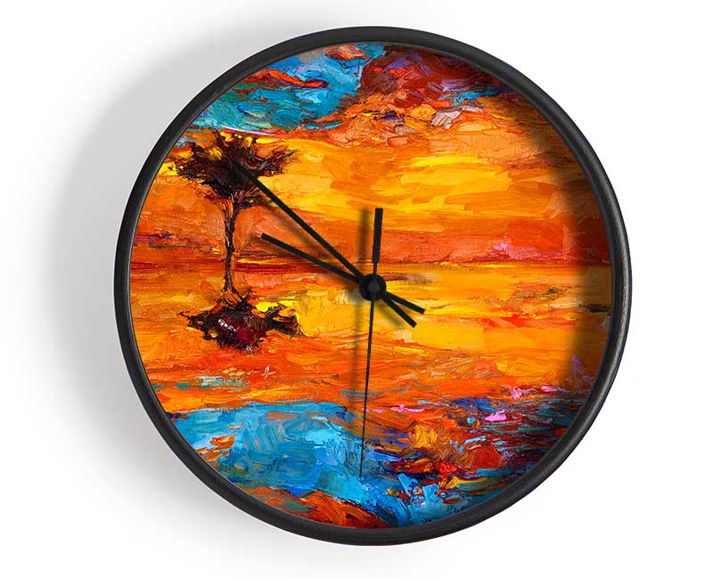 Reflections Of The Lonesome Tree Clock - Wallart-Direct UK