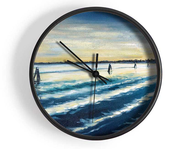 Ocean Blues 1 Clock - Wallart-Direct UK