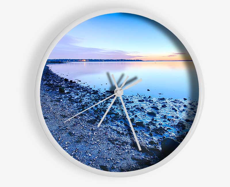 Tranquil Ocean Blues Clock - Wallart-Direct UK