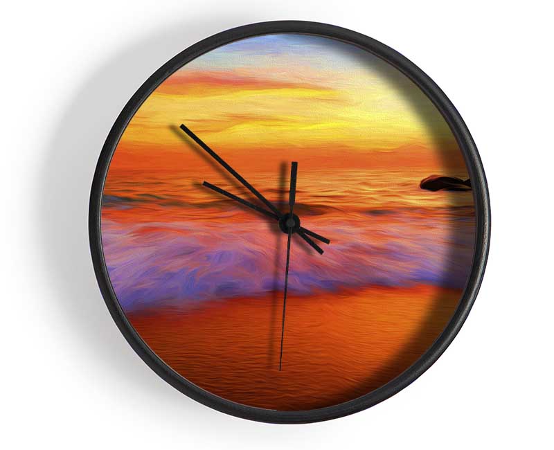 Movement Of The Ocean Waves Clock - Wallart-Direct UK