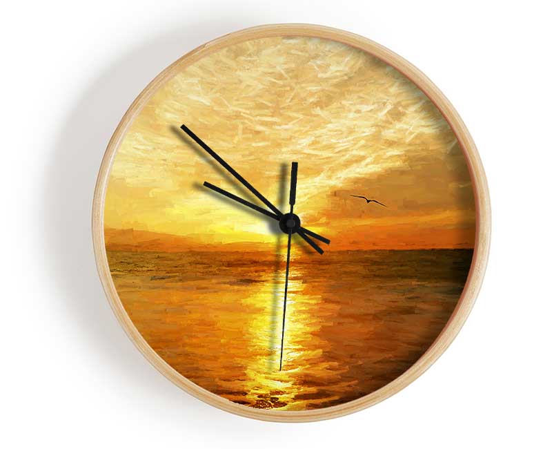 Perfect Sunset Ocean Clock - Wallart-Direct UK