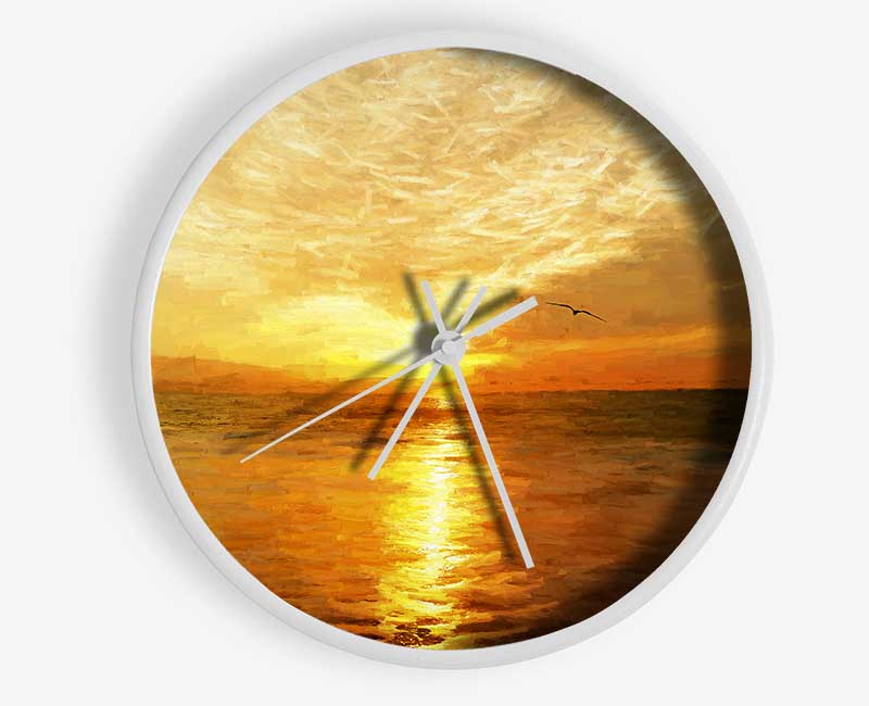 Perfect Sunset Ocean Clock - Wallart-Direct UK