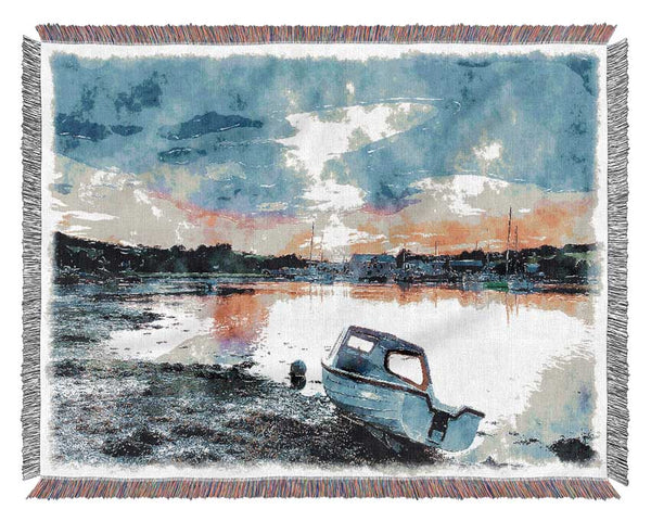 Estuary Sunset Woven Blanket