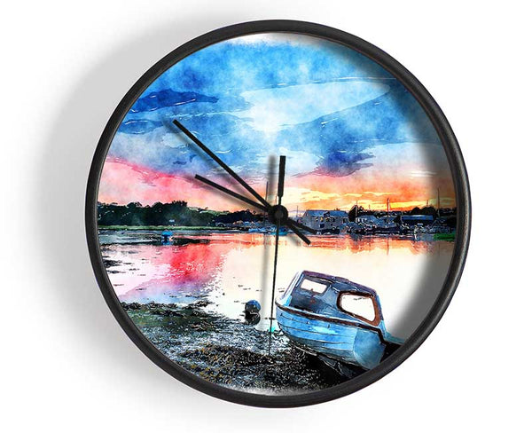 Estuary Sunset Clock - Wallart-Direct UK