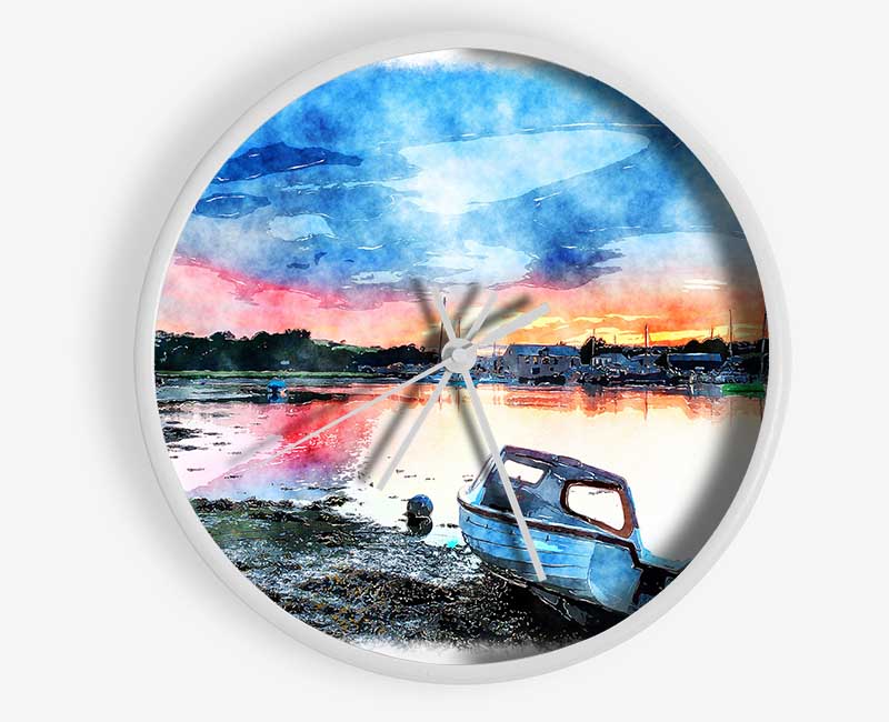 Estuary Sunset Clock - Wallart-Direct UK