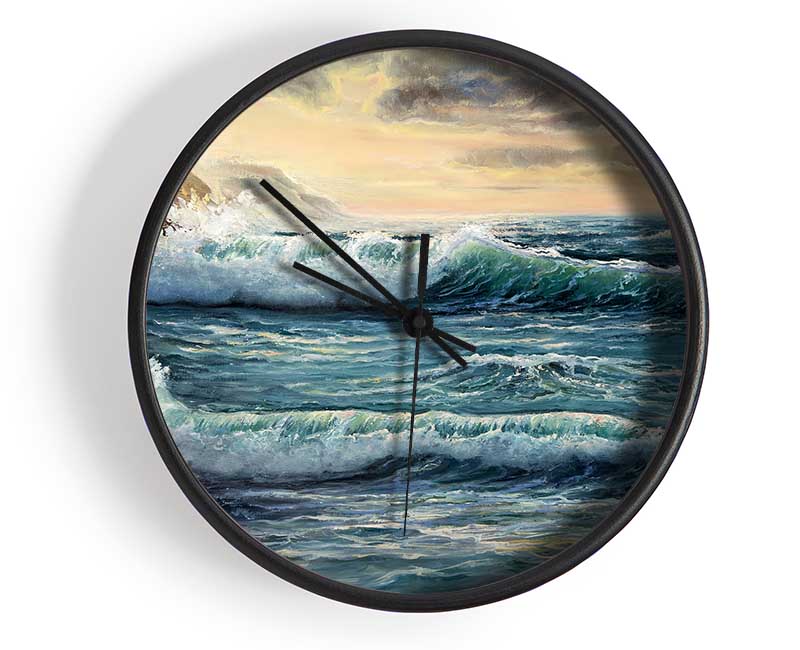 Lapping Of The Ocean waves Clock - Wallart-Direct UK