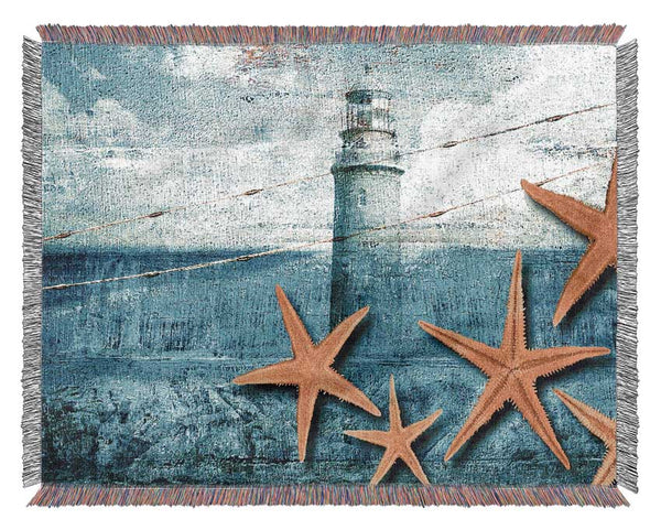 Lighthouse Shellfish Woven Blanket