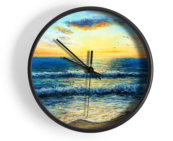 Painting Of The Perfect Sunset Clock - Wallart-Direct UK